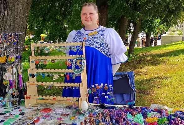 Мастерицы представили изделия на празднике "Спас"