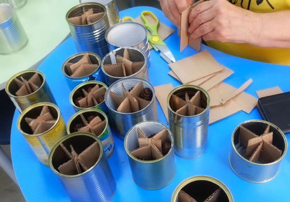 Подготовили заготовки для блиндажных свечей
